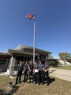 Display of the American flag