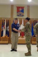 Post 38 honors Distinguished Honor Graduate at Basic Leader Course at NCO Academy, South Korea