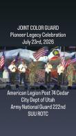 Post 74, Cedar City (Department of Utah) presents colors and honors