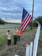 Boy Scout Troop 770 Memorial Day flags