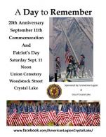 9/11 20th anniversary commemoration and Patriot Day