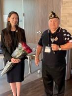 2022 Oratorical state first runner-up shares experiences with Post 178 members 