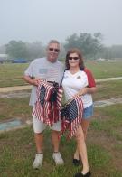 Flag placing in Lakeland Memorial Gardens Cemetery 