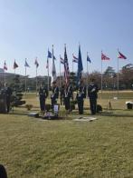 Legionnaire attends burial ceremony at United Nations Cemetery at Busan, South Korea