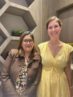 Department of the Philippines administrative assistant meets new ACS (American Citizen Services) deputy chief, U.S. Embassy Philippines