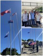 Legionnaires of Allen “Pop” Reeves American Legion Post 123 attend 79th anniversary of landing of MacArthur forces in Leyte, Philippines, in 1944.
