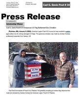 Worn-flag retirement box donation