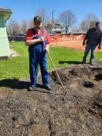 Altona Post 390 joins Altona Lions Club Village officials and citizens in joint community service project.