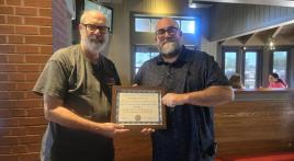 John J. Morris Post 62 presents Americanism Award to Chili's