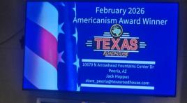 John J. Morris Post 62 honors Texas Roadhouse with Americanism Award