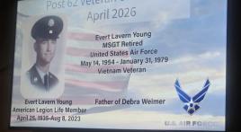 John J. Morris Post 62 honors Air Force veteran Evert Young as veteran of the month John J. Morris Post 62 honors Air Force veteran Evert Young as veteran of the month