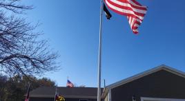 This flag flies in honor