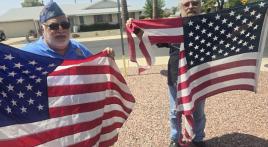 John J. Morris Post 62 Publicity Committee replaces worn flags