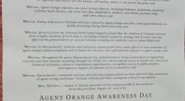Massachusetts becomes 17th state to recognize Agent Orange Heart Medal, Aug. 10 as Agent Orange Awareness Day