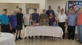 Honoring veteran pillars responsible for construction of Veterans Meeting Hall in Rincon 