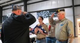 World War I veteran's burial flag refolded by BSA and American Legion Post 17 in Virginia