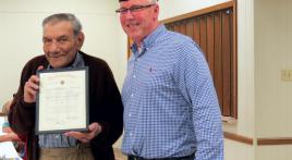70-Year American Legion Membership Certificate awarded to Marcantel