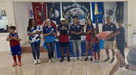 Post 67 (Rincón, Inc., Puerto Rico) supporting children, youth soccer team