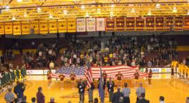 Pearl Harbor Day Color Guard at College Basketball Game