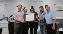 Post 42 (Ocean Springs, Miss.) displays U.S. World War One Centennial Award 