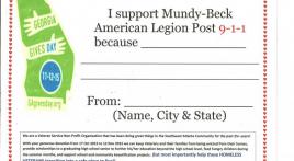 Georgia Gives Day Selfie Contest and Mundy-Beck Post 911