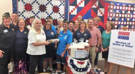 Legion post donates year's worth of fabric and batting to veteran quilt program