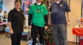 Socks and toiletries donations to the Southwestern Veterans' Center