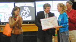 Thayer Central presents donation for Operation Airlift