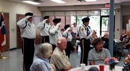 Holley-Riddle Post 21 (The Colony, Texas) honor guard takes Memorial Day ceremony to senior center