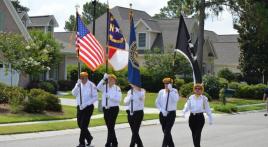 Post 68 (Leland, N.C.) color guard represent!