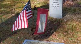Memorial stone placed beside Gold Star Mother 