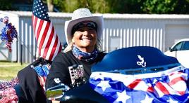 American Legion Riders of Post 409 zoom down the road at Memorial Day Parade 2025