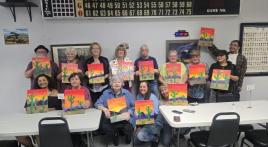 John J. Morris Post 62 hosts paint class for veterans and families sponsored by HealthSpring