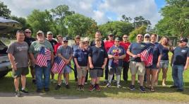 Bayou Liberty Post 374 places flags on Memorial Day 2025 
