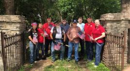 Flags in for Grimes County, Texas