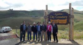 Cemetery sign dedication