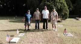 Fourth of July flag posting