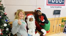 Santa Claus brings joy, Christmas spirit to Camp Humphreys community