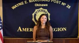 Scholarship recipient visits, thanks American Legion Post OK28