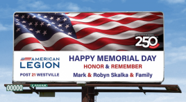 Post 21 honors USA 250, Memorial Day