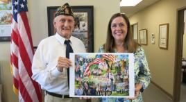 State Sen. Lisa Baker receives Post 672 painting