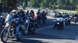 Veteran bikers rally and mountain ride