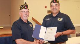 Membership First Place (Category VI) awarded to First Vice Commander Dennis Madtes
