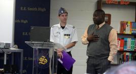 Young SAL vice commander speaks to military task force