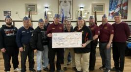 SAL 105 of Belleville, N.J., donates $1,000 to detachment commander's project