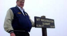 National Commander Clarence Hill atop Mount Washington 