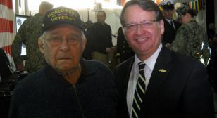 ''Bud'' Cornock, World War II veteran, recognized by Navy Reserve