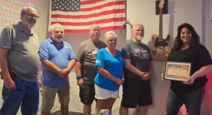 John J. Morris Post 62 honors Guitars 4 Vets with Patriotism Award
