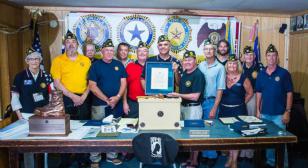 District 22 (CA) recognizes 4 Silver Brigades from Post 416 at department convention