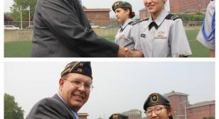 American Legion medals for Military Excellence and Scholastic Excellence presented at Seoul American High School